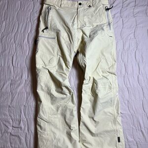 Volcom L GORE-TEX Men’s Snow Pants White Size Large Ski Snowboard Waterproof
